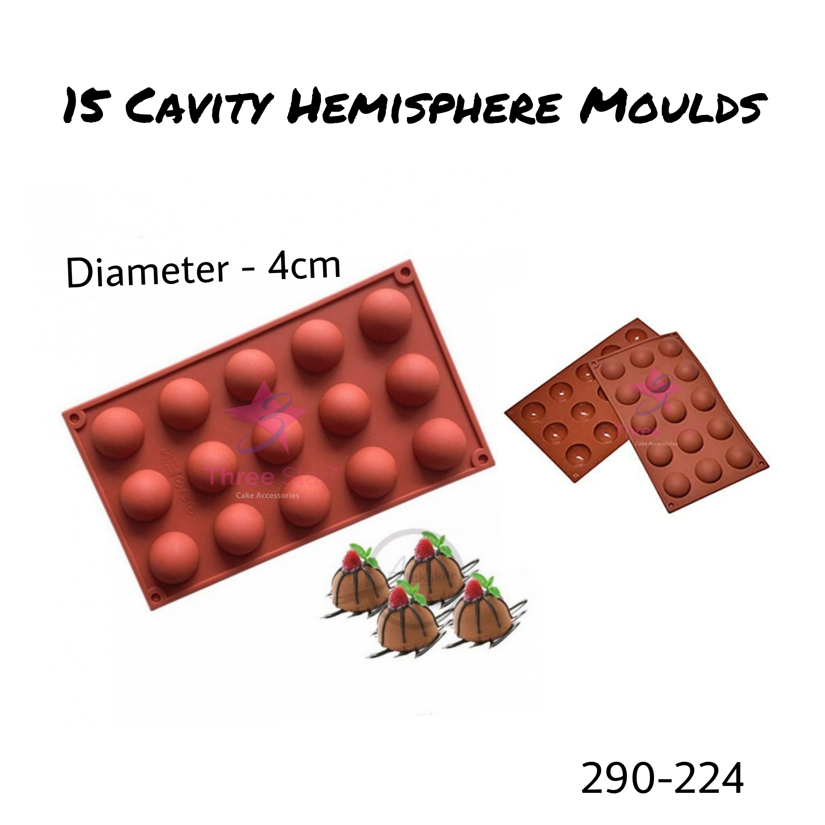 15 Cavity Hemisphere Mould 224